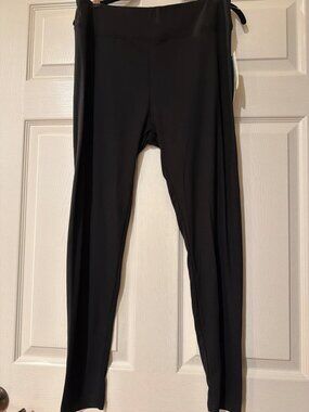 Ready To Go High Waisted Black Leggings 2X Polyester Spandex Blend